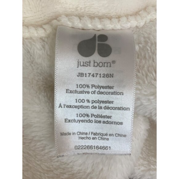 Just Born Baby Blanket Dream Big Elephant 30x40 Inches 100% Polyester White Gray - Picture 3 of 5